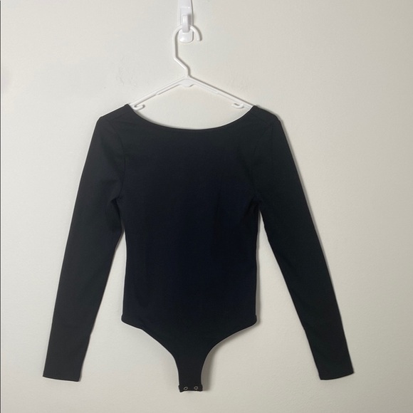 J. Crew Scoop back Ballet Neck Bodysuit NWT Black Women's Small Casual - Picture 1 of 8